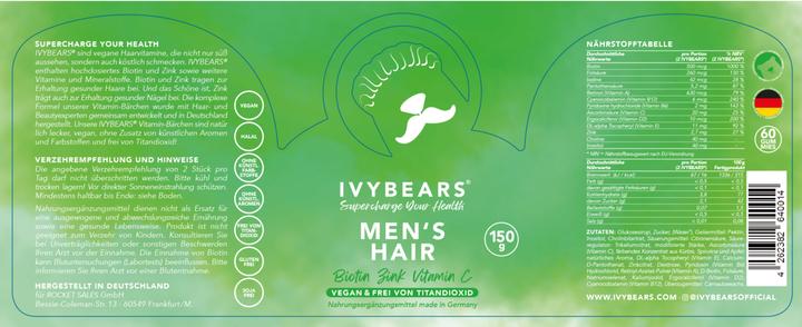 Produktbild IVYBears Haarvitamine für Männer 2er Pack (2 Stück, Gummies, 300 g)