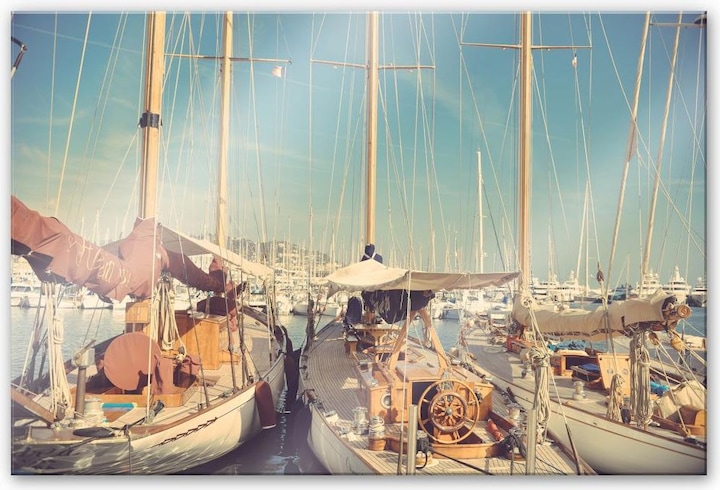 Image du produit Trenddeko Voiliers dans le port (150 x 100 cm)