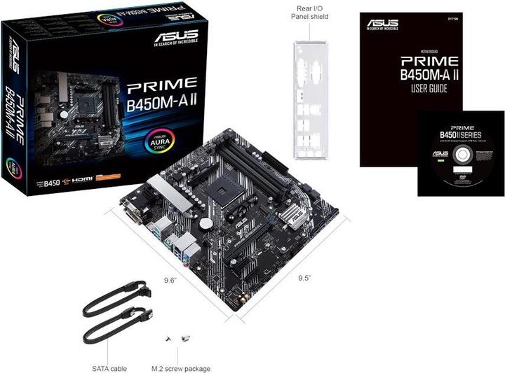 Productafbeelding ASUS PRIME B450M-A II (AM4, AMD B450, mATX)