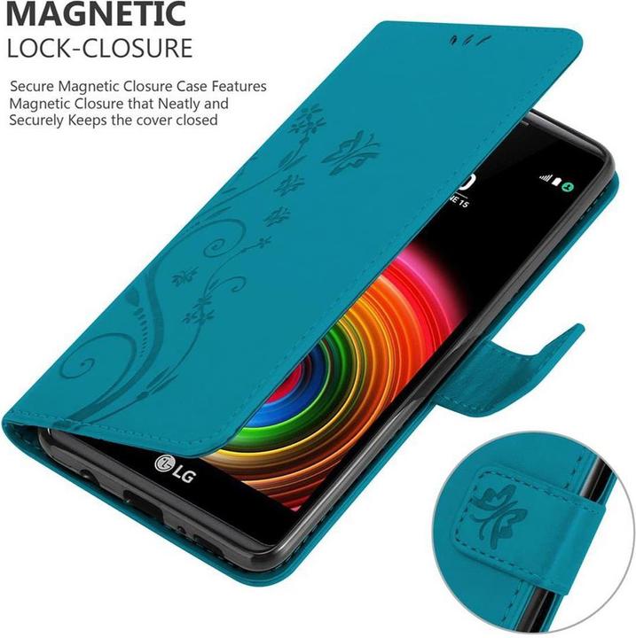 Produktbild Cadorabo Flower Book Cover (LG X Power)