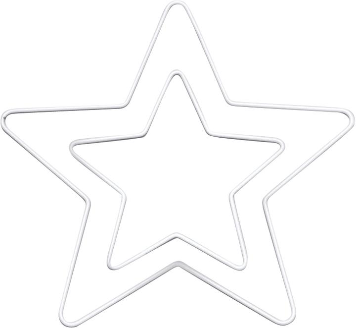 Image du produit Glorex Etoile en métal blanc 15 cm