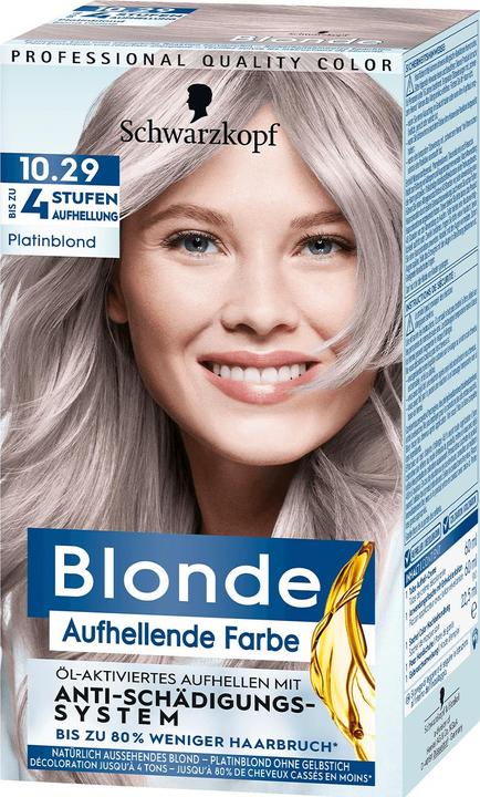 Image du produit Schwarzkopf Blonde Couleur éclaircissante 10.29 Blond platine (Blonde platine)
