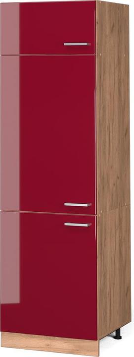 Bordeaux Hochglanz, Goldkraft Eiche, Rot, Rot Hochglanz