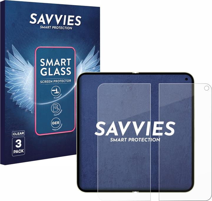 Image du produit Savvies Panzer Schutzglas für Google Pixel 10 Pro Fold (Inneres Display) Schutzfolie Displayschutz Display (3 pcs, Google Pixel 10 Pro Plié)