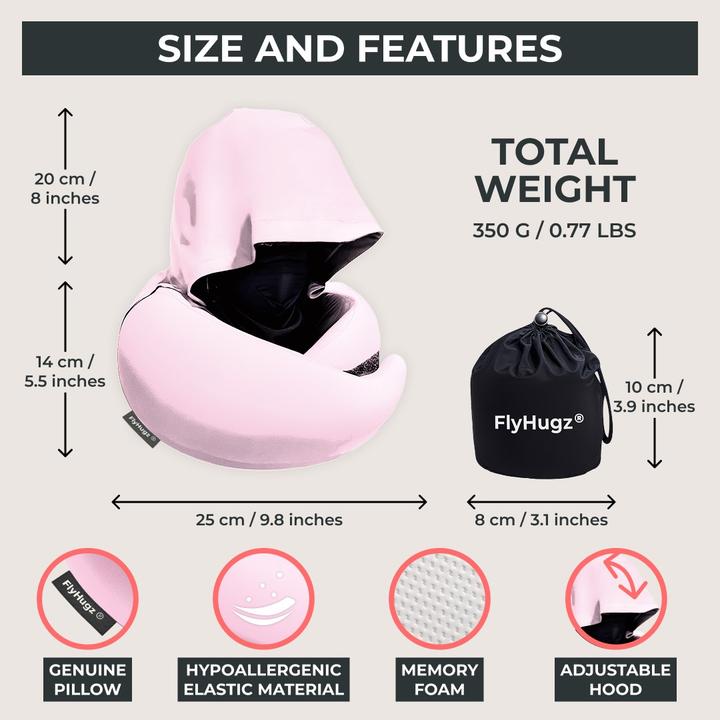 Produktbild FlyHugz ® 2.0 Reisekissen mit Kapuze (Kopf- & Nackenkissen)