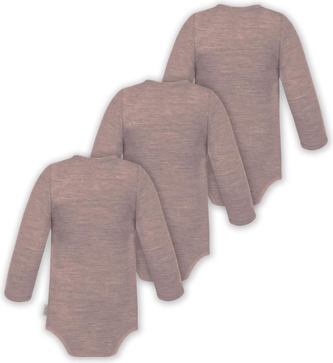 Actual product image Normani 3-pack multipack baby bodysuit merino long-sleeved body with buttons - 9345 (50)