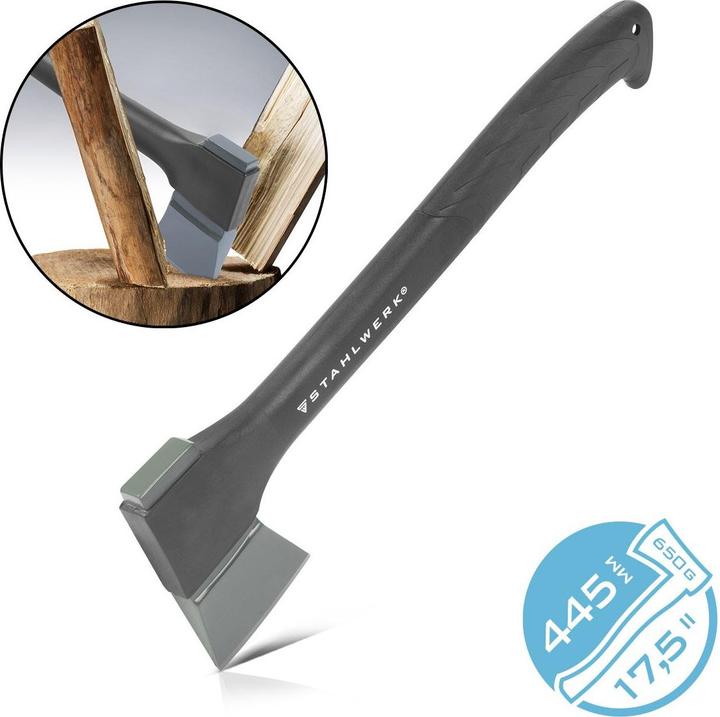 Actual product image Stahlwerk Axe Ca-445 St 445mm Axe Forest Axe Made Of Carbon Steel With Fibreglass Handle