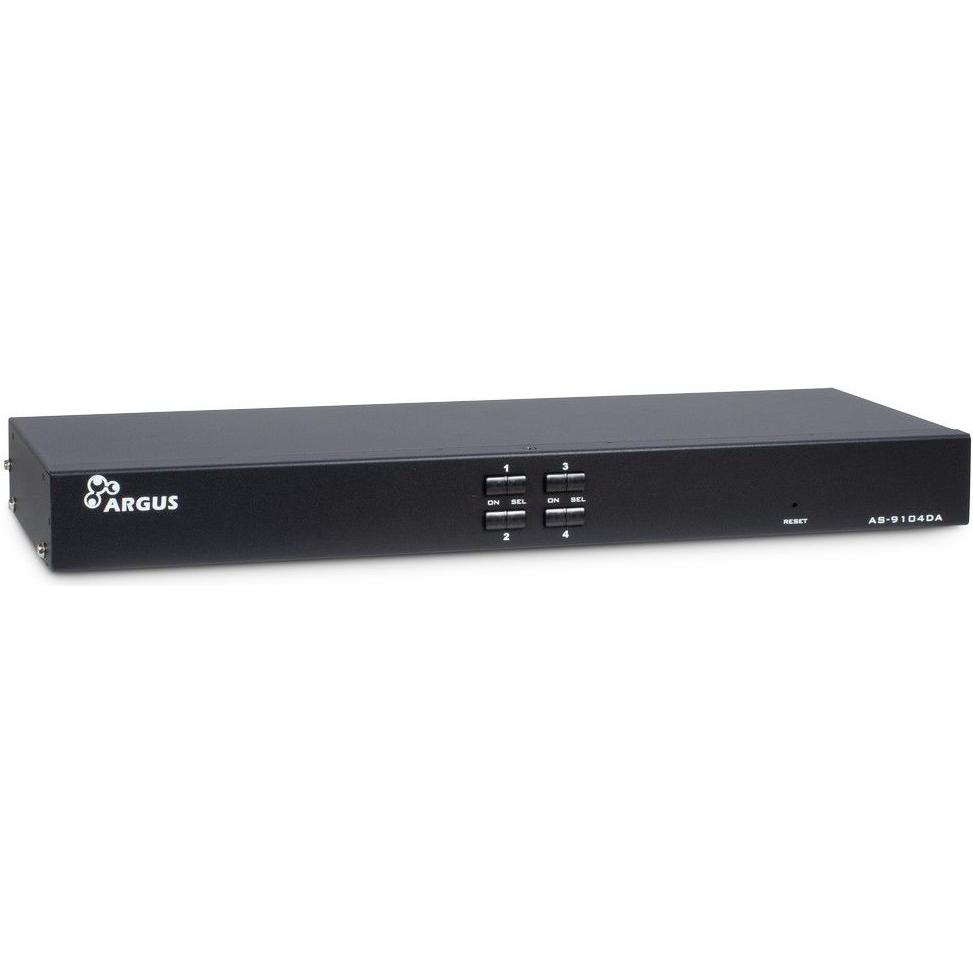 Intertech KVM-Switch AS-9104DA RackmountDVI,4xDVI/USB/Audio, KVM Switch, Schwarz