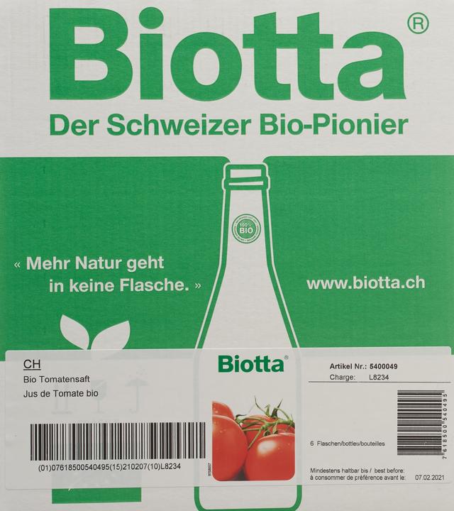 Immagine prodotto Biotta Pomodoro biologico (6 x 50 cl)