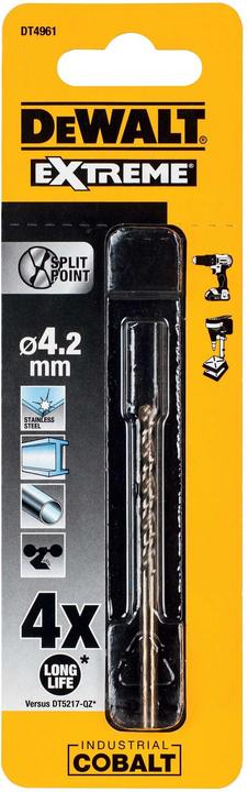 Image du produit DeWalt Mèches à métaux HSSG EXTREME 2 (4,2 mm)
