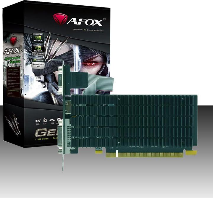 Actual product image AFOX GEFORCE GT710 1GB DDR3 64BIT DVI HDMI VGA LP RADIATOR AF710-1024D3L5-V3 (1 GB)