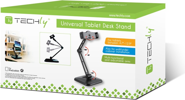 Image du produit Techly Np Extensible Support - Kit de fixation (montage mural, support pour bureau)
