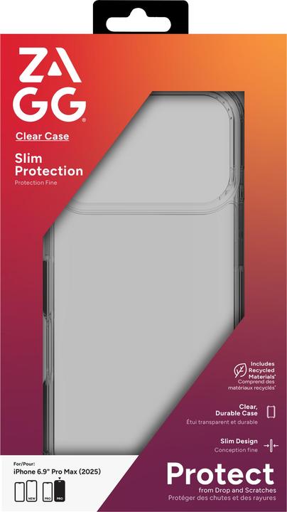 Actual product image Zagg Case für Apple iPhone 17 Pro Max TPU clear (Apple iPhone 17 Pro Max)