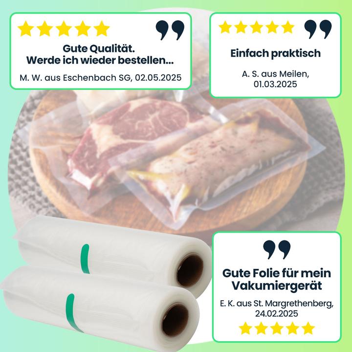 Produktbild Casativo 2 Profi Vakuumier-Folienschläuche für Balken-Vakuumierer, 20 x 500 cm (2x)