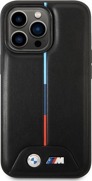 Actual product image BMW Case BMHMP14L22PVTK iPhone 14 Pro 6.1" czarny/black Quilted Tricolour MagSafe (Apple iPhone 14 Pro)