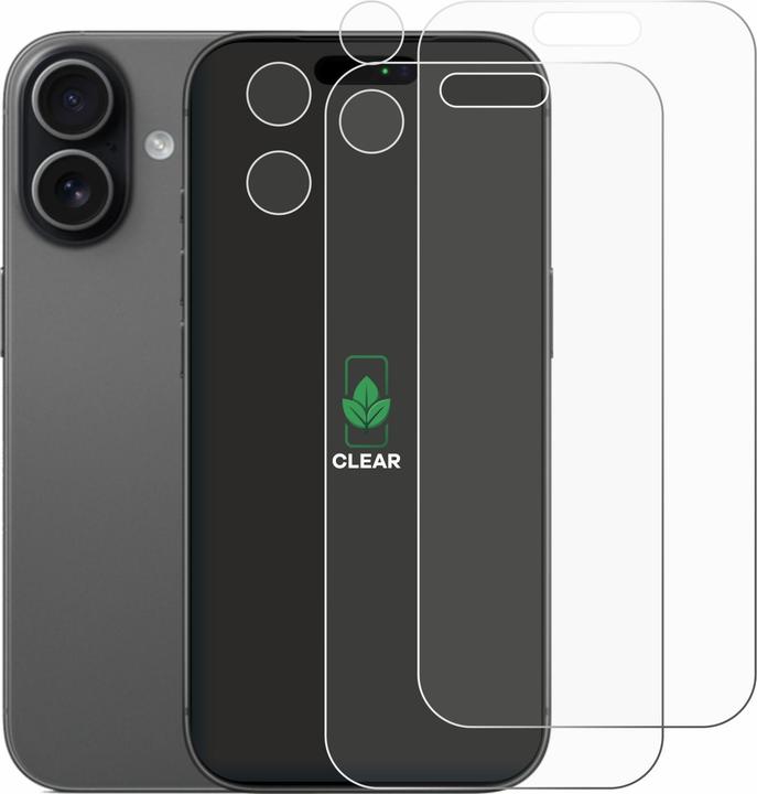 Immagine prodotto ScreenLeaf Pellicola protettiva, Proteggi Schermo Sostenibili, Clear, Antigraffio (2 pz., Apple iPhone 17)