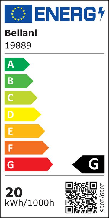 Energie-Label Beliani Hängeleuchte LED schwarz Wellenform CALAO (1250 lm)