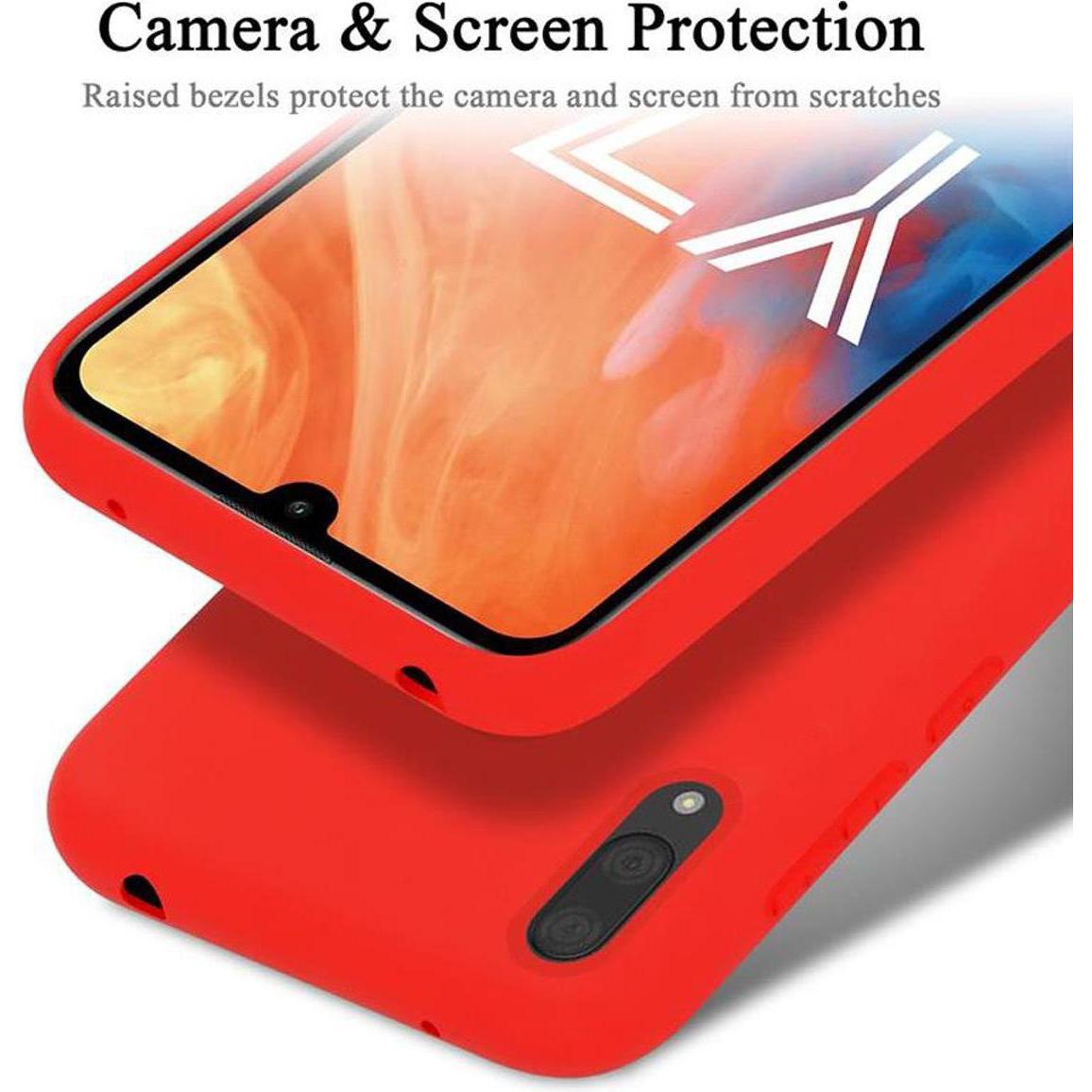 Thumbnail - Cadorabo TPU Liquid Silicone Case Cover (Huawei Y7 (2019), Huawei Y7 Prime (2019)), Smartphone Hülle, Rot