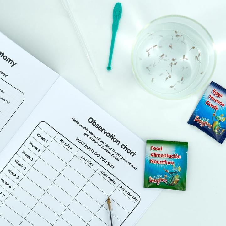 Immagine prodotto Aqua Dragons Kit Studio Ciclo Vita, Schiudi e Osserva Artemia Salina Viva per Aula