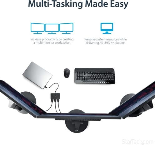 Actual product image StarTech 3-Port Multi-Monitor Adapter (USB-C, 10.50 cm)