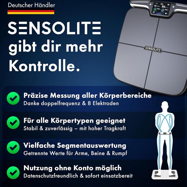 Immagine prodotto Sensolite Personenwaage mit Körperfettanalyse (180 kg)
