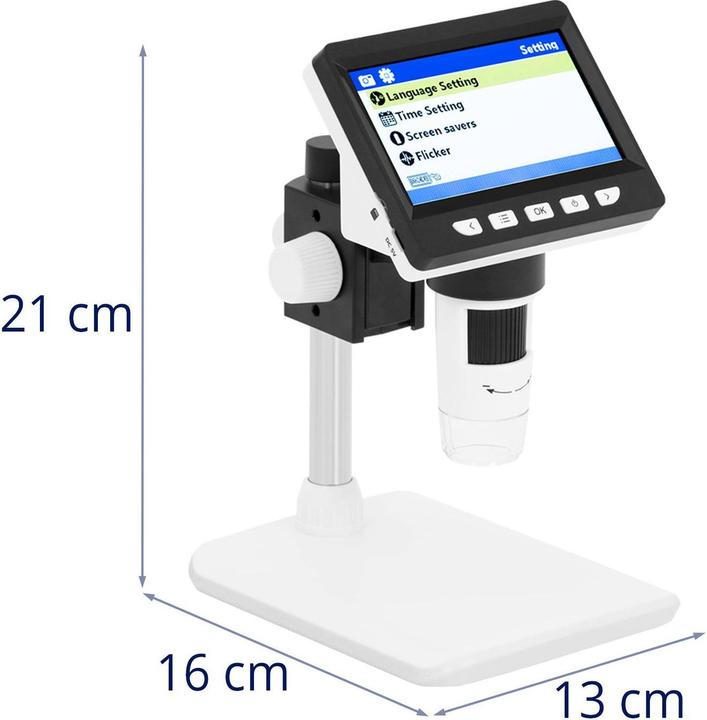Produktbild Steinberg Digitales Mikroskop 1000x 2 MP 8 LEDs Digitalmikroskop mit Bildschirm mit USB