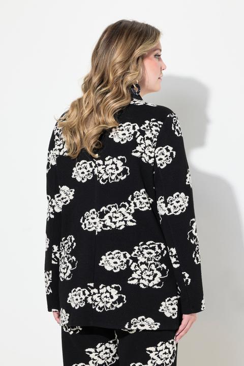 Produktbild Miamoda Jersey-Blazer, schmale Form, Jacquard Blumenmuster, Langarm (56)