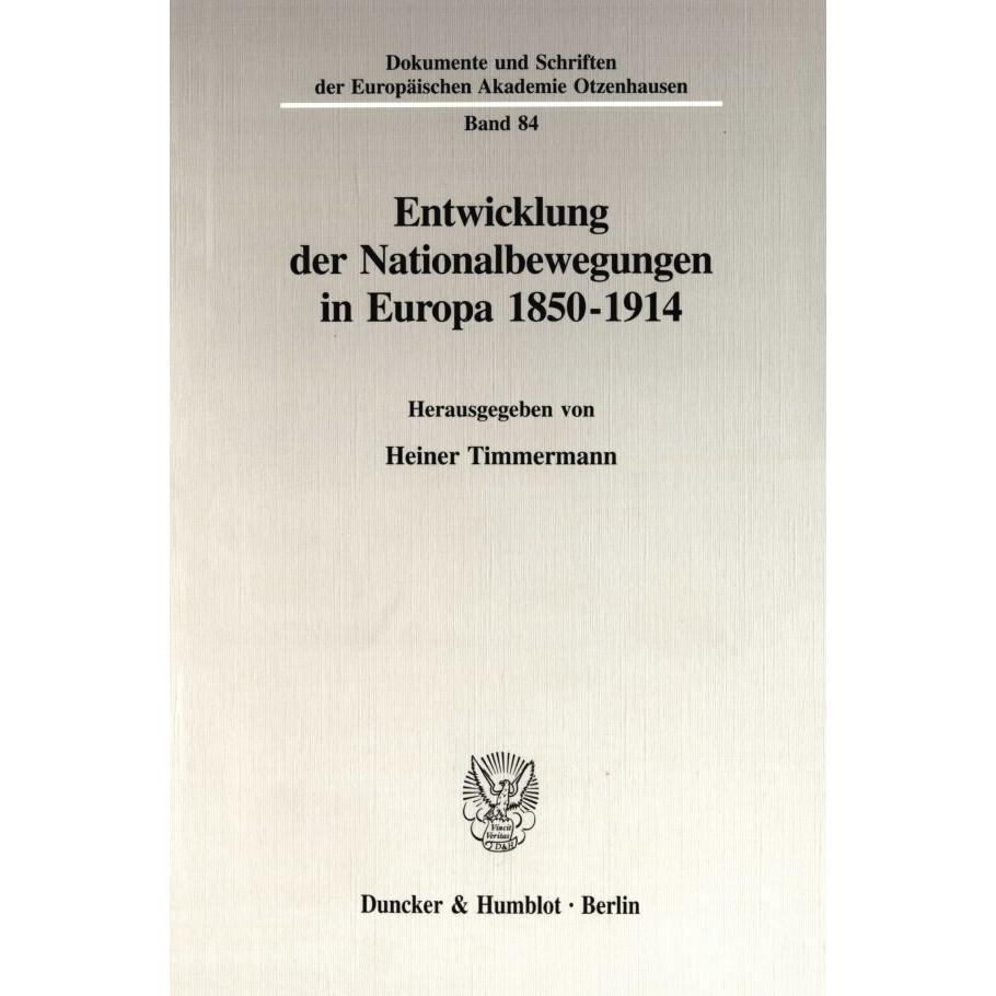 Thumbnail - Entwicklung der Nationalbewegungen in Europa 1850-1914., Fachbücher von Heiner Timmermann