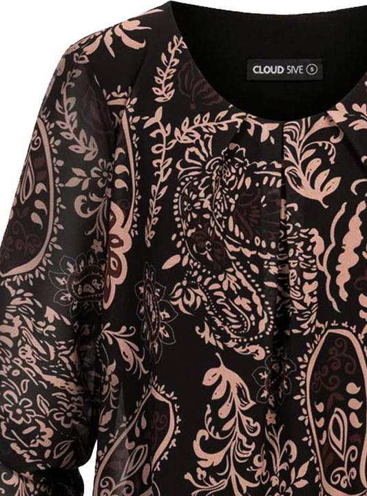 Produktbild Cloud 5ive Cloud5ive Damen Chiffon Bluse mit All Over Ornament Print (L)