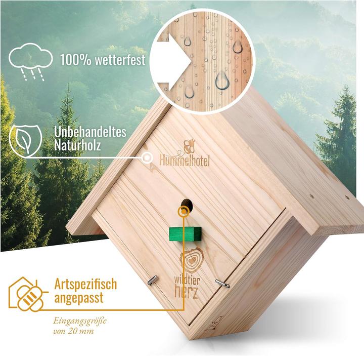 Produktbild Wildtier Herz Hummelhotel zum Aufhängen (Hummeln)