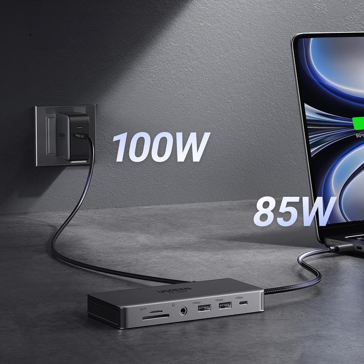 Produktbild Ugreen HUB CM681 15978 13in1 USB-C - 2x USB-A 3.2 / 2x USB-A 3.0 / USB-C 3.2 / 2x HDMI / DisplayPort (USB-C, 4 Ports)