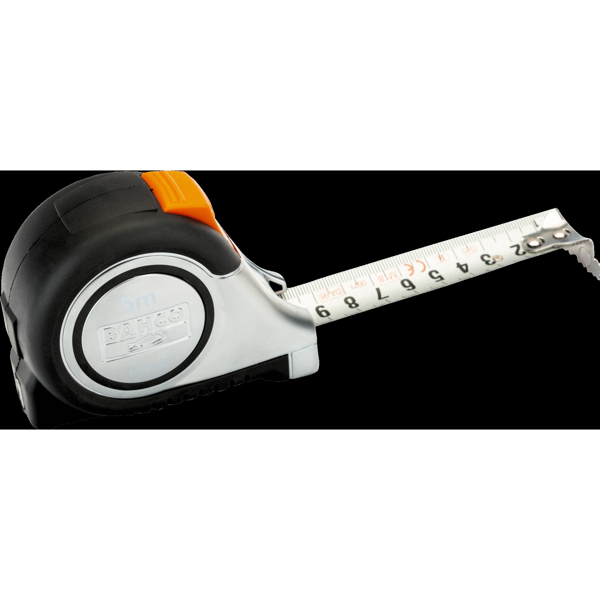Bahco, Längenmesswerkzeug, Doppelseitiges Massband mit Gummibeschichtung, metrisch 5 m (Metrisch)
