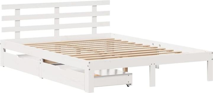 Actual product image vidaXL Bed with drawers pine (140 x 200)