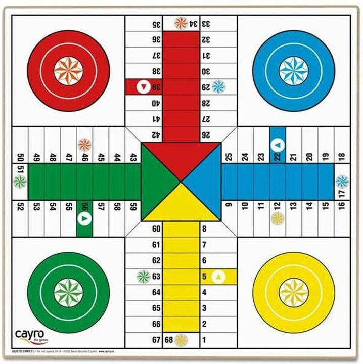 Actual product image Cayro Parcheesi board, chess and draughts wood