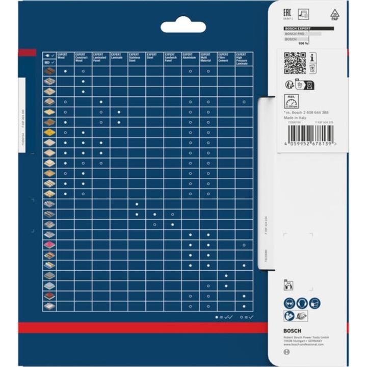 Produktbild Bosch Professional Zubehör Kreissägeblatt Expert for High Pressure Laminate 168 x 20 x 1,8/1,2 mm, T52