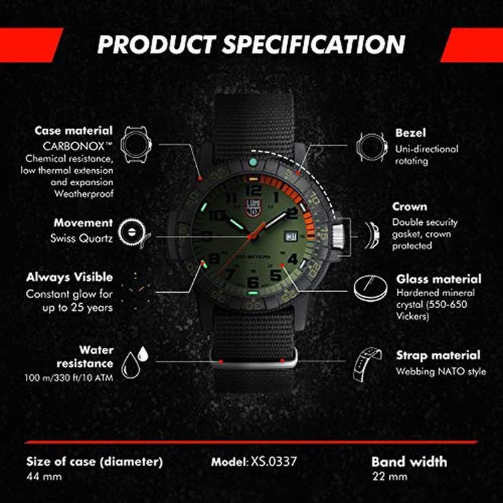 Produktbild Luminox Leatherback Sea Turtle Giant 0320 Series (Analoguhr, Swiss Made, 44 mm)