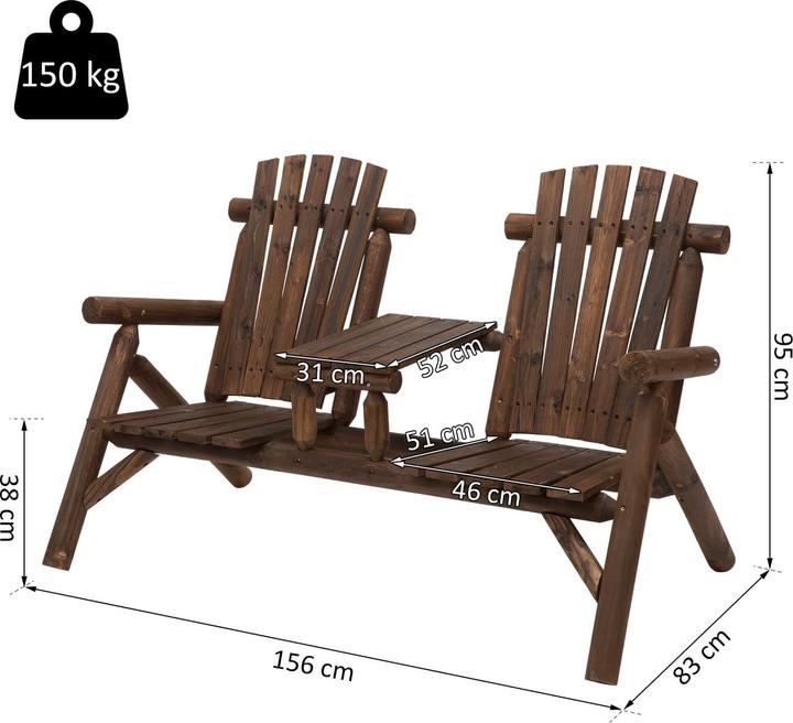 Image du produit Jamb Banc de jardin rustique