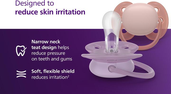 Productafbeelding Philips Avent Pacifier SCF091/43 ultra soft (2x, 6 - 18 Maanden)