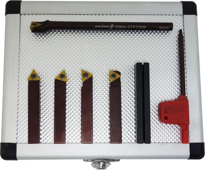 Actual product image Paulimot Turning chisel set with inserts, 6 mm, incl. drill rod Ø 6 mm
