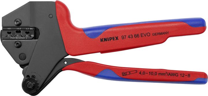 Image du produit Knipex Pince? sertir 97 43 66 EVO (rouge/bleu, pour connecteur solaire EVO 2) (200 mm)
