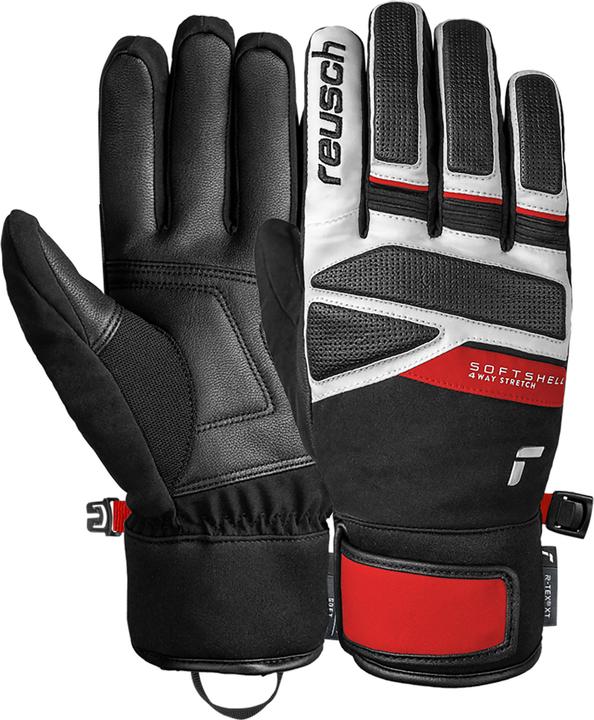 White, Fire Red, Black