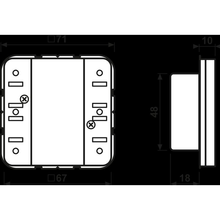 Thumbnail - JUNG, Zubehör Schalterprogramm, Tastsensor KNX CD UP perlmutt 3f 6pkt CD5093TSM
