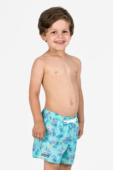 Image du produit Olaian Short de bain Garçon - 100 Palm turquoise