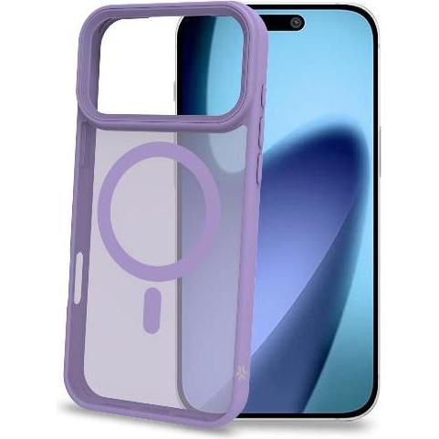 Celly Viola/Trasparente Cover Magmatt, Transparent Violett, Magsafe-Kompatibel, Für (Apple Iphone 17 Pro Max), Cover Smartphone,