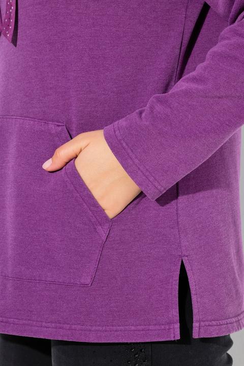 Produktbild Ulla Popken Hoodie, Vintage-Look, verzierte Kordel, Langarm (46, 48)