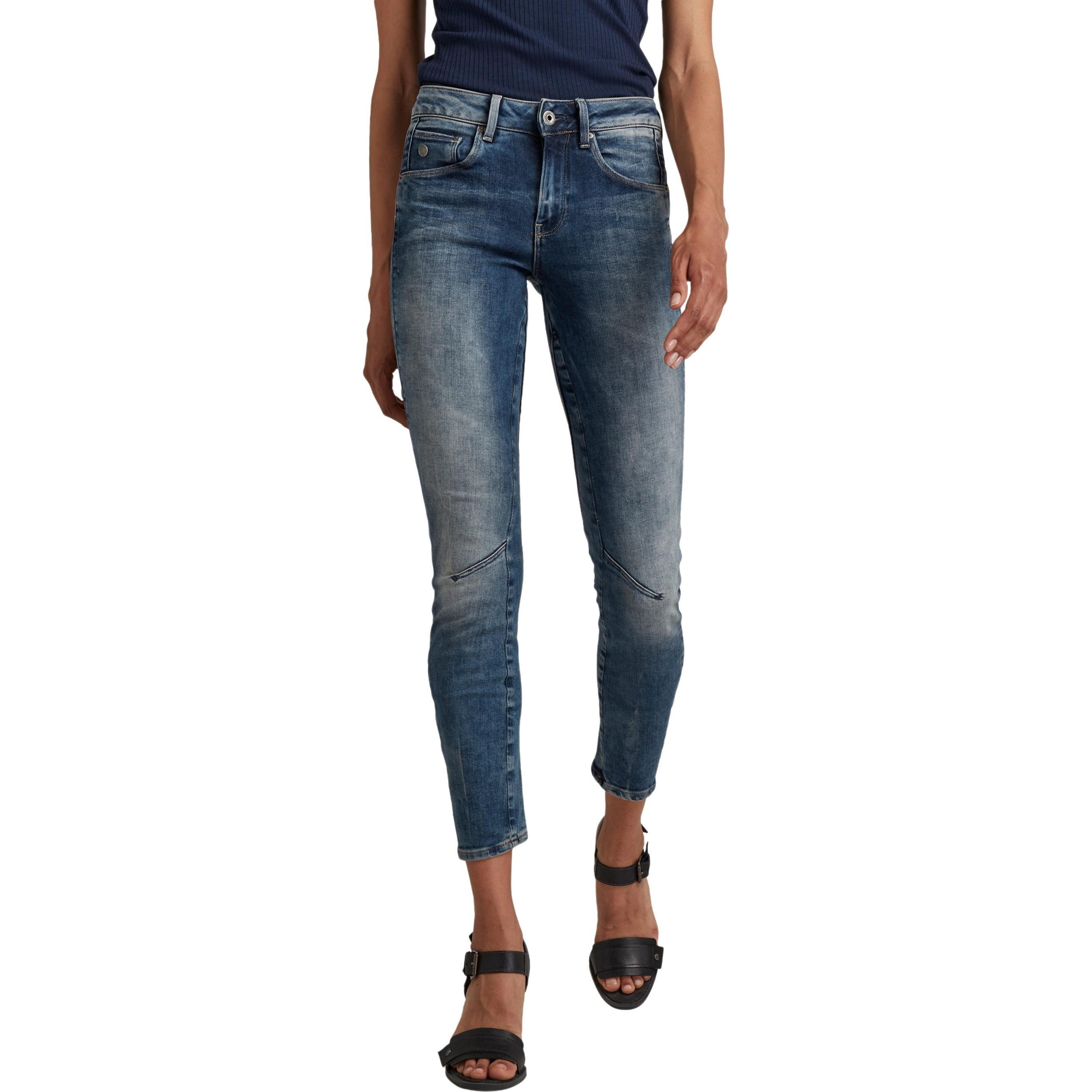 G-Star, Damen, Jeans, Arc 3D Jeans Mid Skinny medium aged, Blau, (W28/L32)