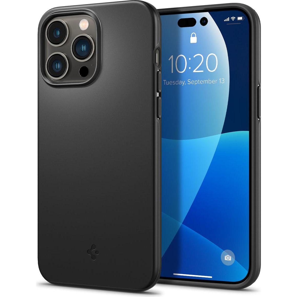 Spigen Thin Fit Series (Apple iPhone 14 Pro Max), Smartphone Hülle, Schwarz