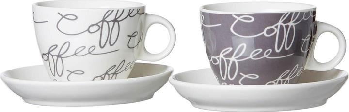 Flirt by R&B Tasse à cappuccino 'Cornello grey' avec soucoupe (180 ml, 4 x)