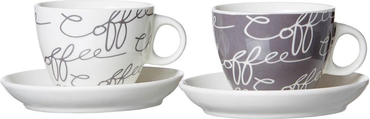 Produktbild Flirt by R&B Cappuccinotasse 'Cornello grey' mit Untere (180 ml, 4 x)