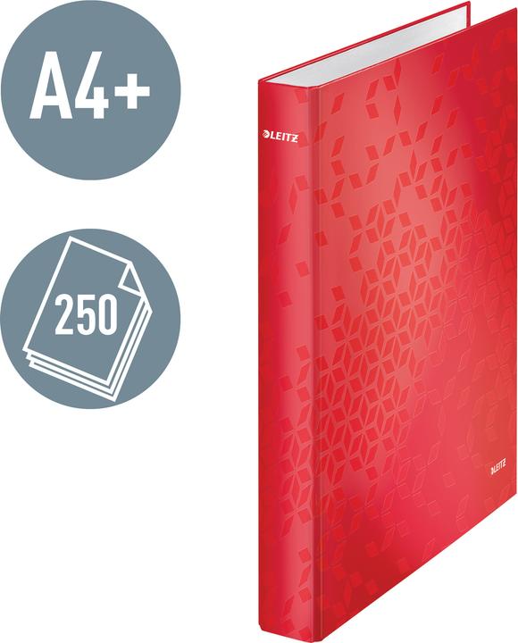 Actual product image Leitz School folder A4 Wow+ red (A4+, 40 mm, 1 pcs.)